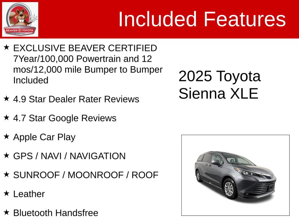 Used 2025 Toyota Sienna XLE FWD image 4