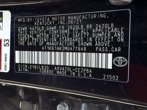 Used 2021 Toyota Camry XSE FWD image 29