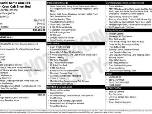 Certified 2022 Hyundai Santa Cruz SEL Premium image 33