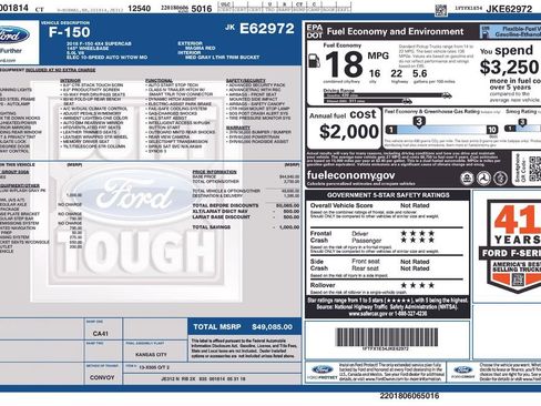 Used 2018 Ford F150 Lariat w/ Snow Plow Prep Package AWD/4WD image 9