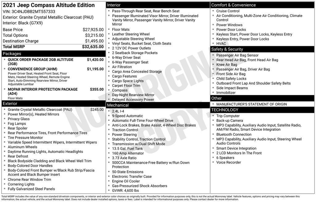 Used 2021 Jeep Compass Latitude AWD/4WD image 7