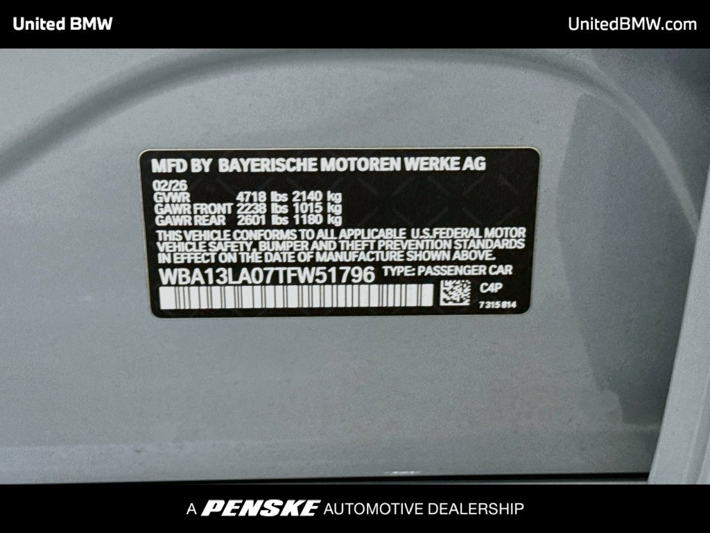 Certified 2026 BMW 330i Sedan w/ M Sport Package RWD image 22