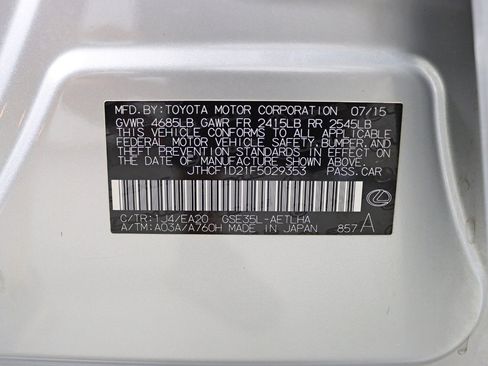 Used 2015 Lexus IS 250 AWD w/ Navigation System Package image 37