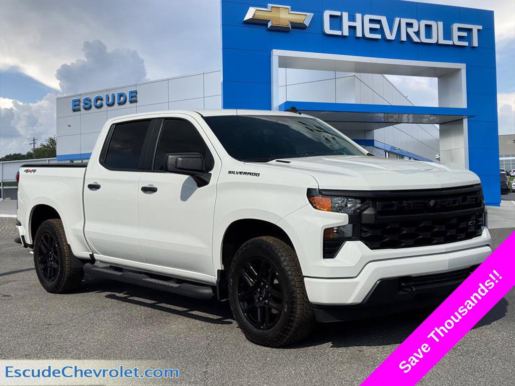 Used 2026 Chevrolet Silverado 1500 Custom w/ Turbomax Blackout Package AWD/4WD image 1