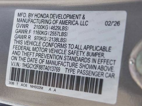 New 2026 Honda Accord Touring image 25