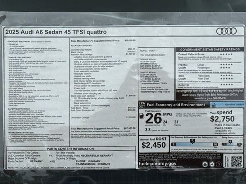 New 2025 Audi A6 Premium Plus image 21