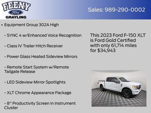 Used 2023 Ford F150 XLT w/ Equipment Group 302A High image 9