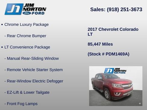 Used 2017 Chevrolet Colorado LT w/ Luxury Package, Chrome image 15