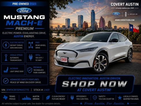 Used 2023 Ford Mustang Mach-E Premium RWD image 1