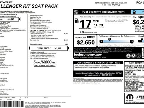 Used 2019 Dodge Challenger R/T Scat Pack w/ Driver Convenience Group RWD image 37