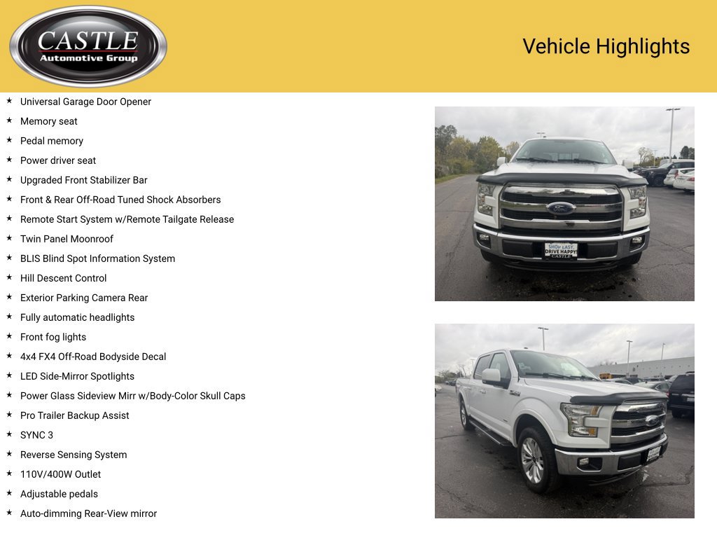 Used 2016 Ford F150 Lariat w/ Equipment Group 501A Mid AWD/4WD image 7