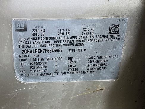 Used 2015 GMC Terrain SLE w/ Chrome Edition FWD image 11