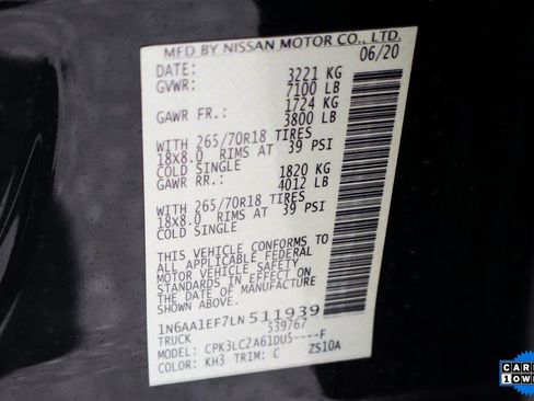 Used 2020 Nissan Titan SV w/ SV Convenience Package image 50