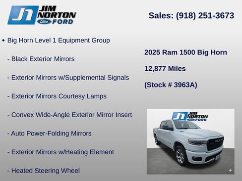 Used 2025 RAM 1500 Big Horn AWD/4WD image 13