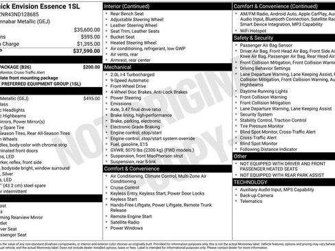 Used 2022 Buick Envision Essence w/ Safety Package image 46
