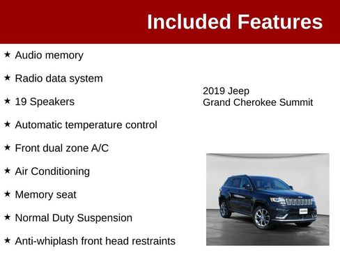 Used 2019 Jeep Grand Cherokee Summit AWD/4WD image 4