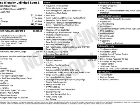 Used 2020 Jeep Wrangler Unlimited Sport S AWD/4WD image 4
