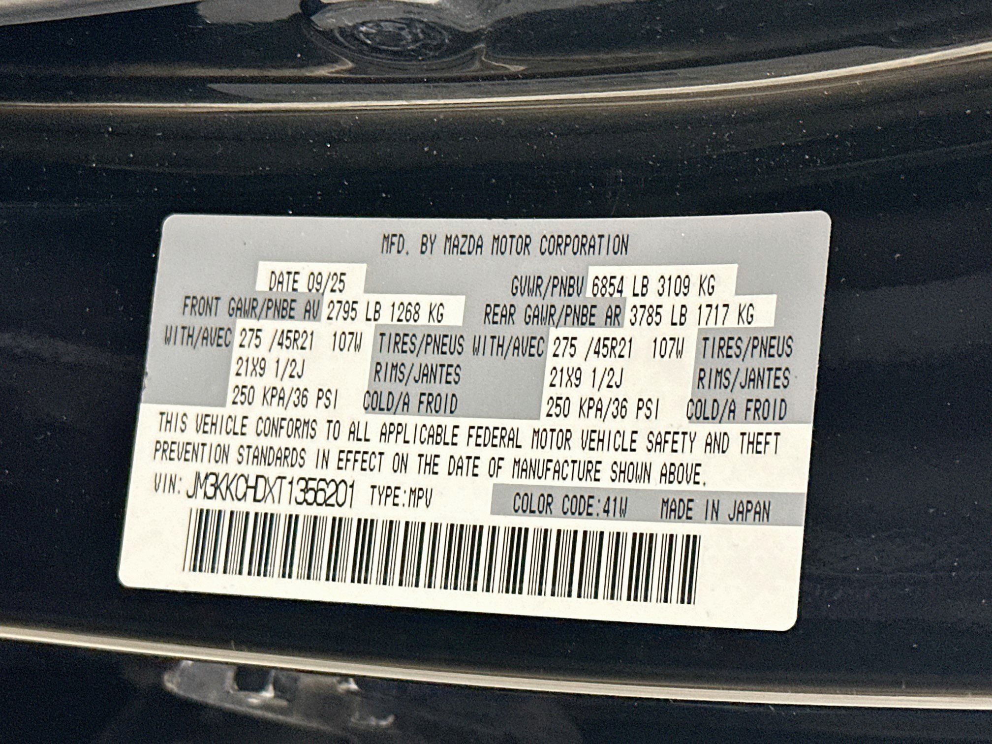 Used 2026 MAZDA CX-90 3.3 Turbo w/ Premium Sport Pkg AWD/4WD image 12