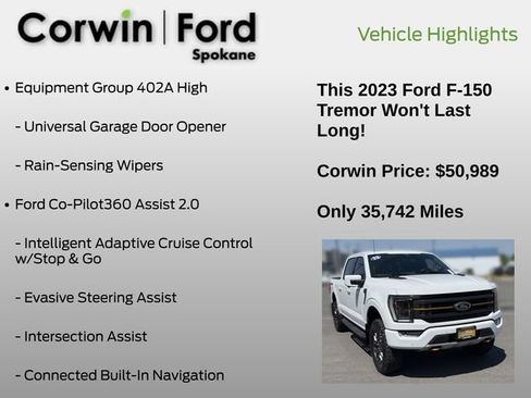Certified 2023 Ford F150 Tremor w/ Equipment Group 402A High AWD/4WD image 19