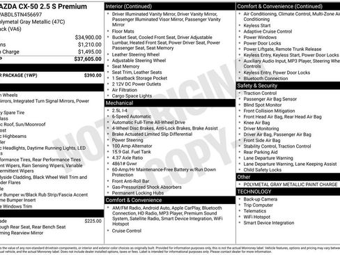Certified 2026 MAZDA CX-50 AWD 2.5 S w/ Weather Package image 35