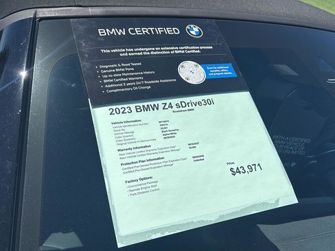 Certified 2023 BMW Z4 sDrive30i w/ Convenience Package RWD image 30