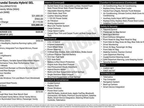 Certified 2023 Hyundai Sonata SEL w/ Cargo Package FWD image 7