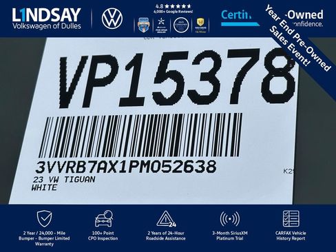 Certified 2023 Volkswagen Tiguan S w/ Driver Assistance Package image 29