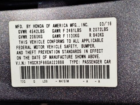 Used 2016 Honda Accord EX-L image 53