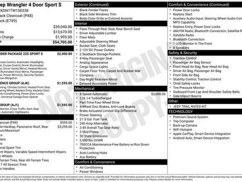 Used 2026 Jeep Wrangler Unlimited Sport AWD/4WD image 48