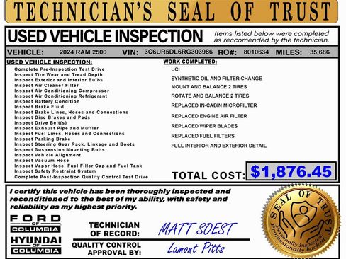 Used 2024 RAM 2500 Big Horn image 3