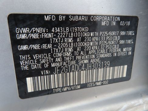 Used 2018 Subaru Crosstrek 2.0i Premium w/ Eyesight System AWD/4WD image 27