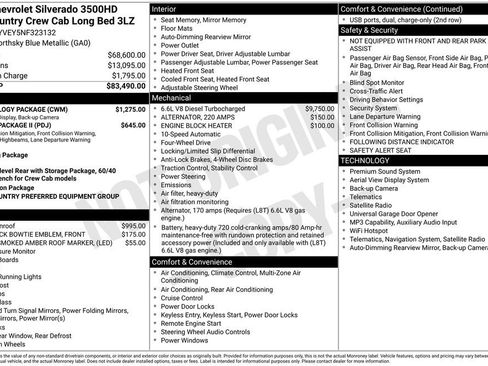 Used 2022 Chevrolet Silverado 3500 High Country w/ Technology Package AWD/4WD image 35