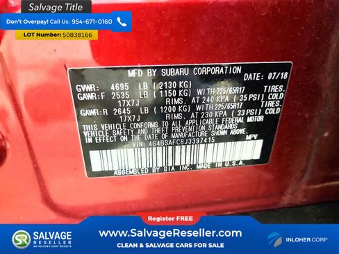 Used 2018 Subaru Outback 2.5i Premium AWD/4WD image 17