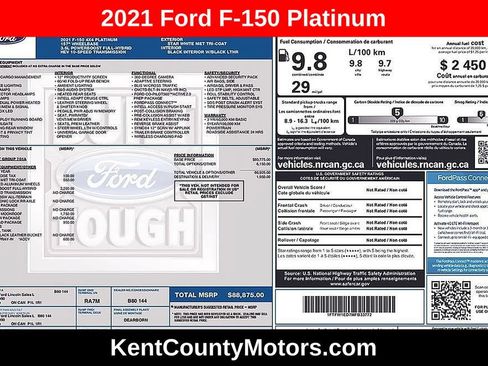 Used 2021 Ford F150 Platinum w/ FX4 Off-Road Package AWD/4WD image 1