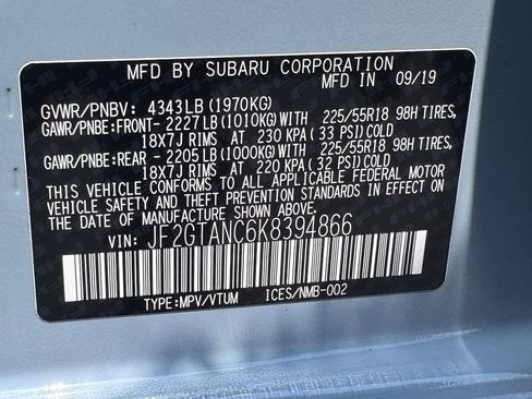 Used 2019 Subaru Crosstrek 2.0i Limited w/ Moonroof Package w/Navigation AWD/4WD image 45