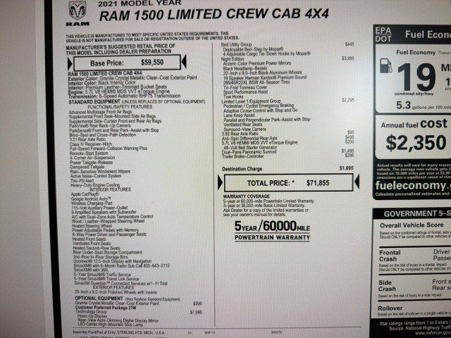 Used 2021 RAM 1500 Limited w/ Night Edition AWD/4WD image 31