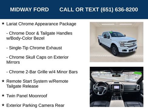 Certified 2019 Ford F150 Lariat w/ Equipment Group 502A Luxury image 37
