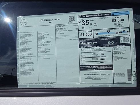 New 2025 Nissan Versa SV w/ Trunk Package image 28