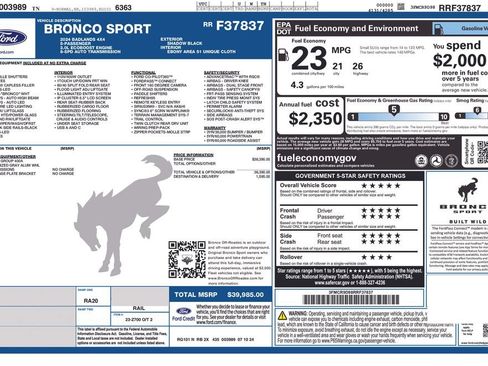 Certified 2024 Ford Bronco Sport Badlands AWD/4WD image 12