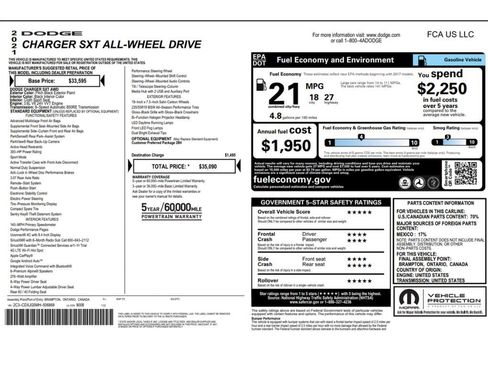 Used 2021 Dodge Charger SXT AWD/4WD image 2