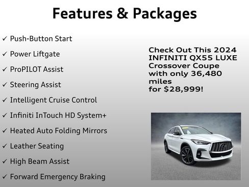 Used 2024 INFINITI QX55 Luxe image 8