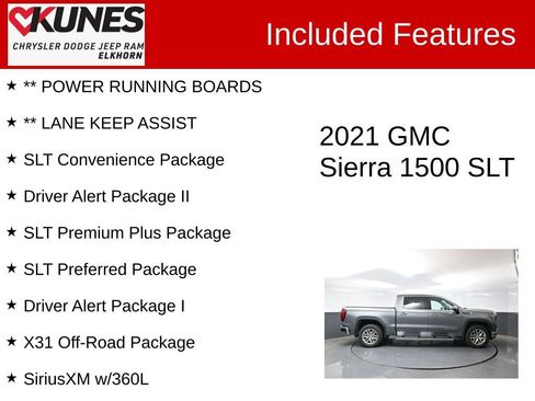 Used 2021 GMC Sierra 1500 SLT w/ SLT Premium Plus Package AWD/4WD image 3