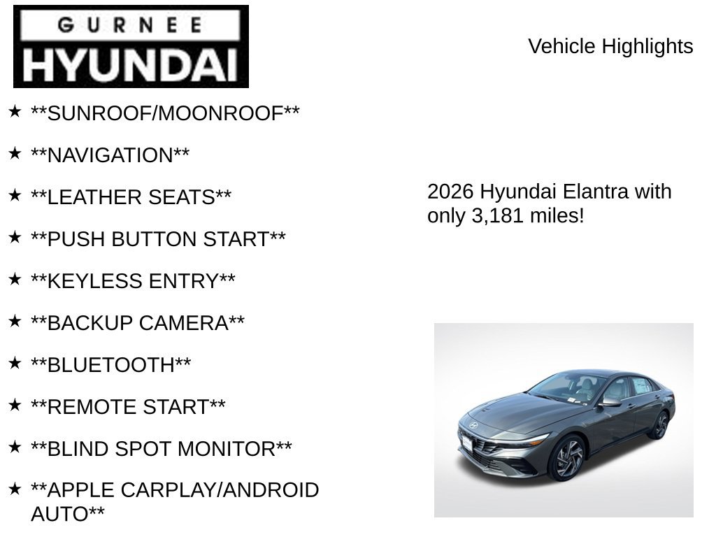 Certified 2026 Hyundai Elantra Limited FWD image 7