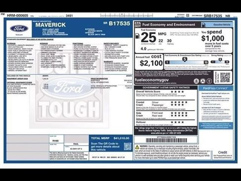 Used 2025 Ford Maverick Lariat w/ Black Appearance Package AWD/4WD image 15