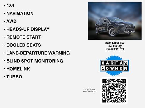 Used 2024 Lexus NX 350 AWD w/ Cold Area Package image 7