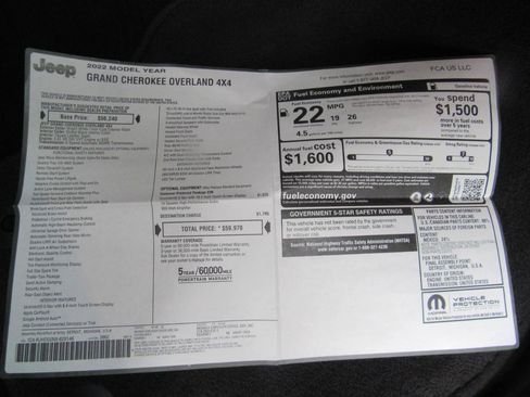 Used 2022 Jeep Grand Cherokee Overland AWD/4WD image 38