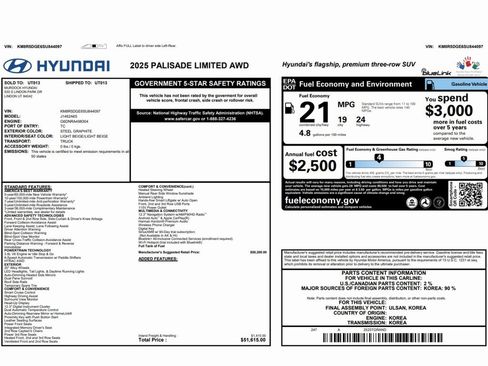 Used 2025 Hyundai Palisade Limited image 2