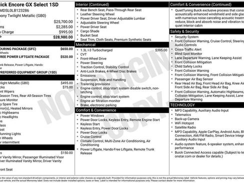 Used 2020 Buick Encore GX Select w/ Sport Touring Package FWD image 11