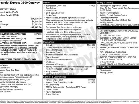 New 2024 Chevrolet Express 3500 w/ Power Convenience Package RWD image 16