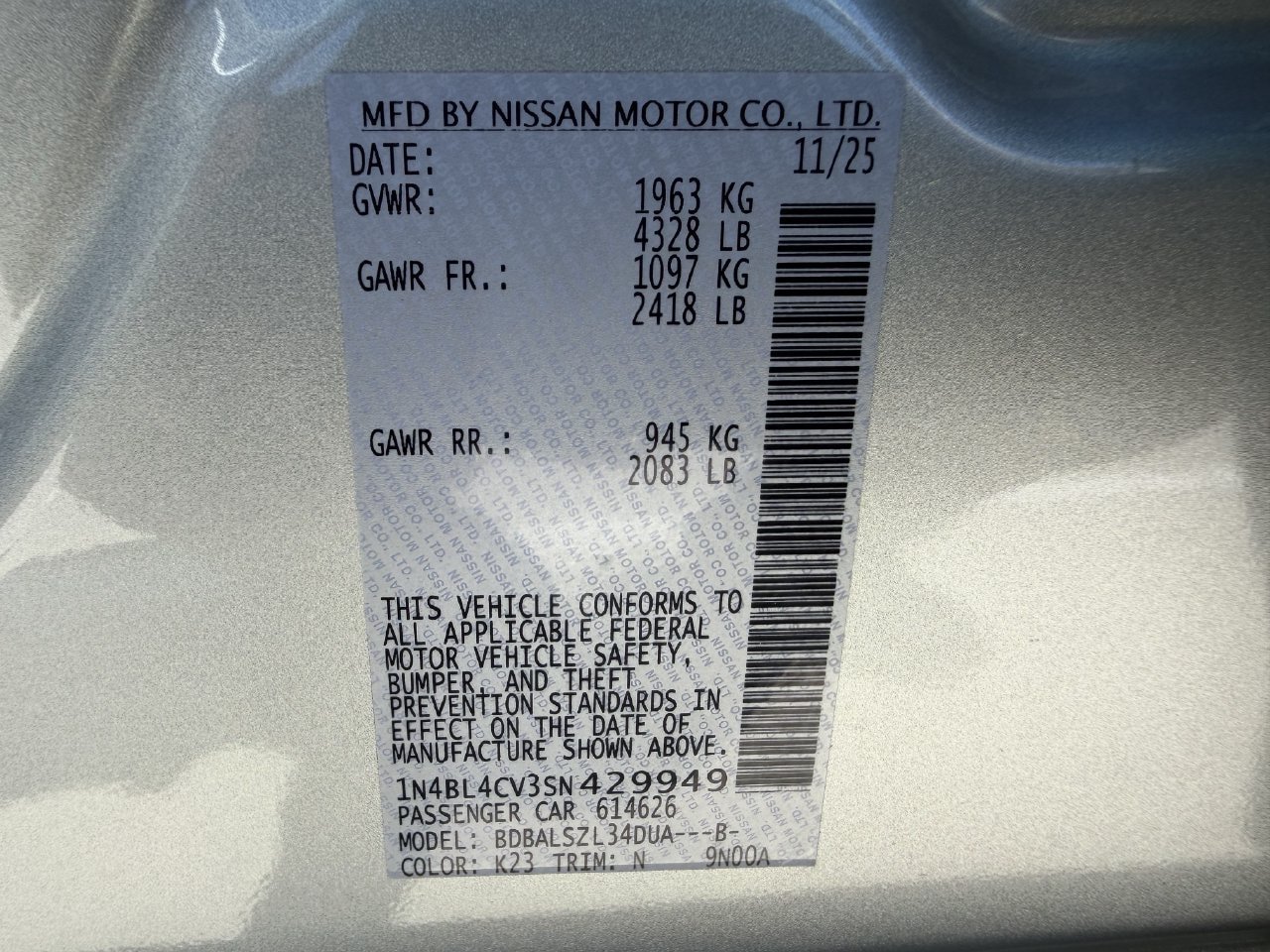 Used 2025 Nissan Altima 2.5 SR FWD image 28